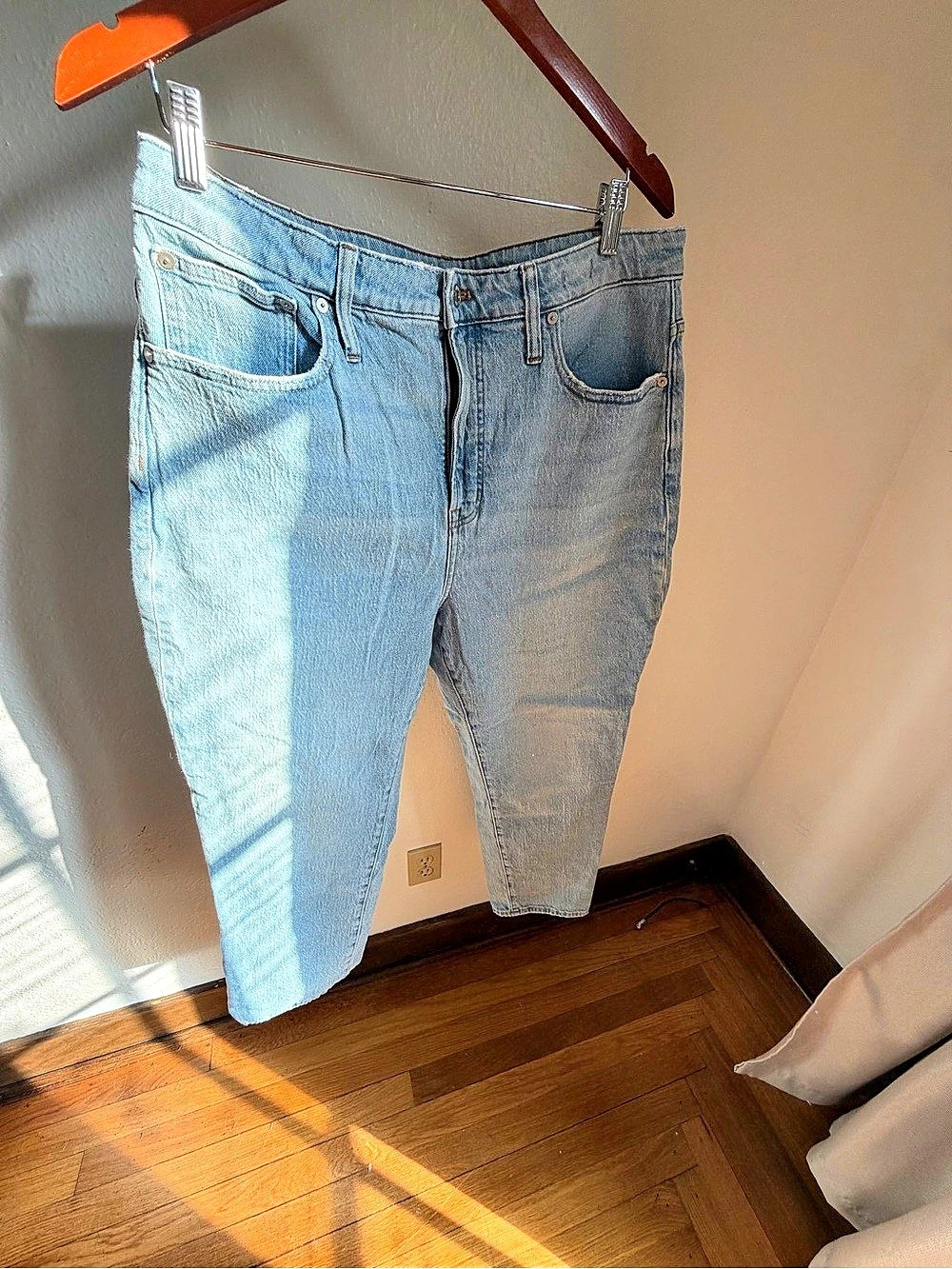 Madewell The Curvy Perfect Vintage Jean Straight Leg Jeans Blue Waist 32